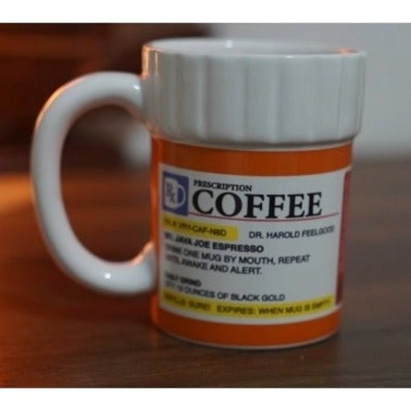 Prescription Coffee Mug - Large Funny Prescription Coffee Cup - Picture 1 of 2